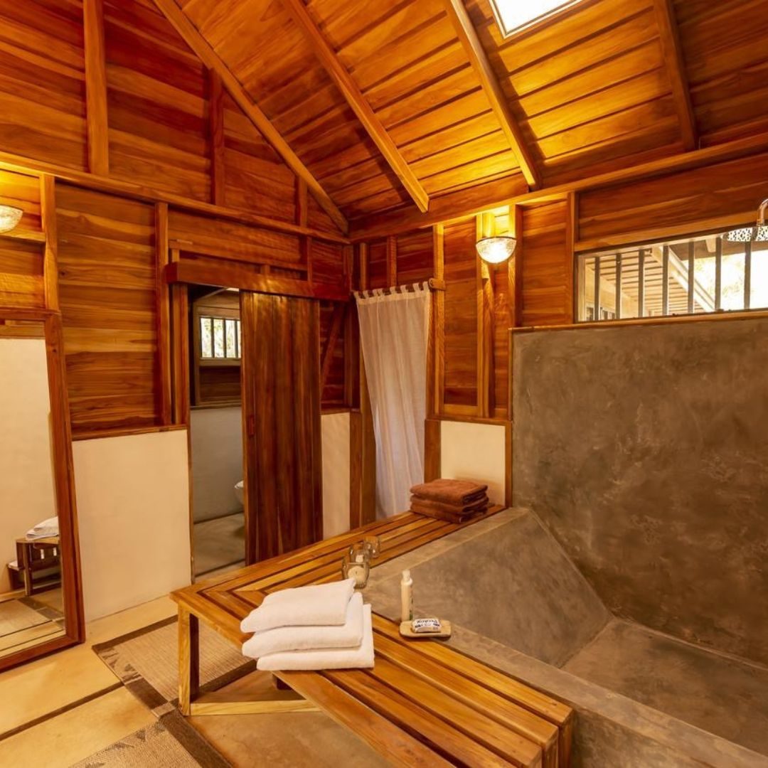 Photo d'une salle de bain dans un logde au Costa Rica.